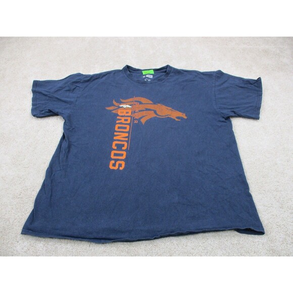 Denver Broncos Shirt Adult Extra Large XL Blue Orange Logo NFL Football Mens - Picture 1 of 9